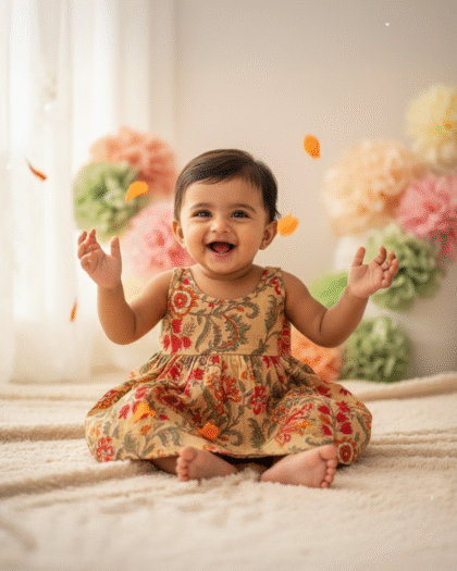 Miaame's Gilded Petal Frock