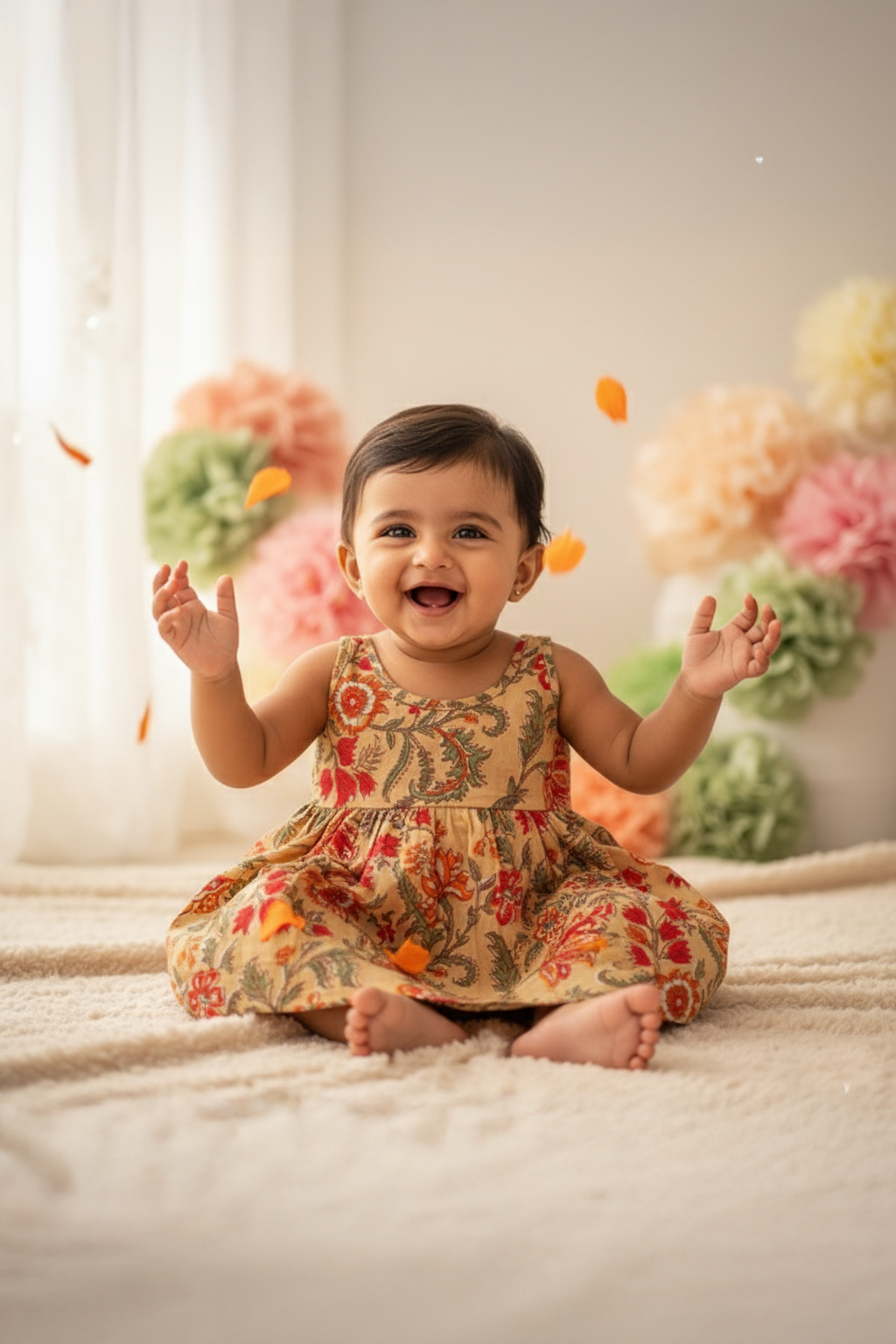 Miaame's Gilded Petal Frock