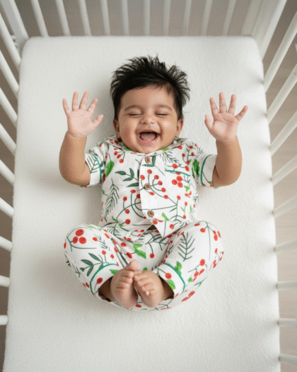 🍃 MIAAME BULOO -Winter Berries: A Cozy Pajama Set for Sweet Dreams