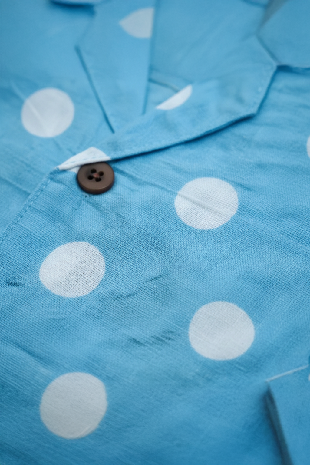 ☁️ MIAAME BULOO – Sky Blue Polka Baby Pajama Set - Image 3