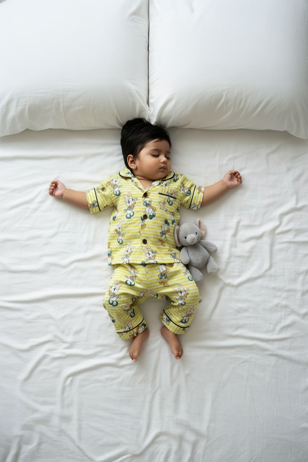 🟡 MIAAME BULOO – Donald Duck Cotton Baby Pajama Set