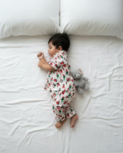 🍉  MIAAME BULOO – Watermelon Ice Cream Baby Pajama Set