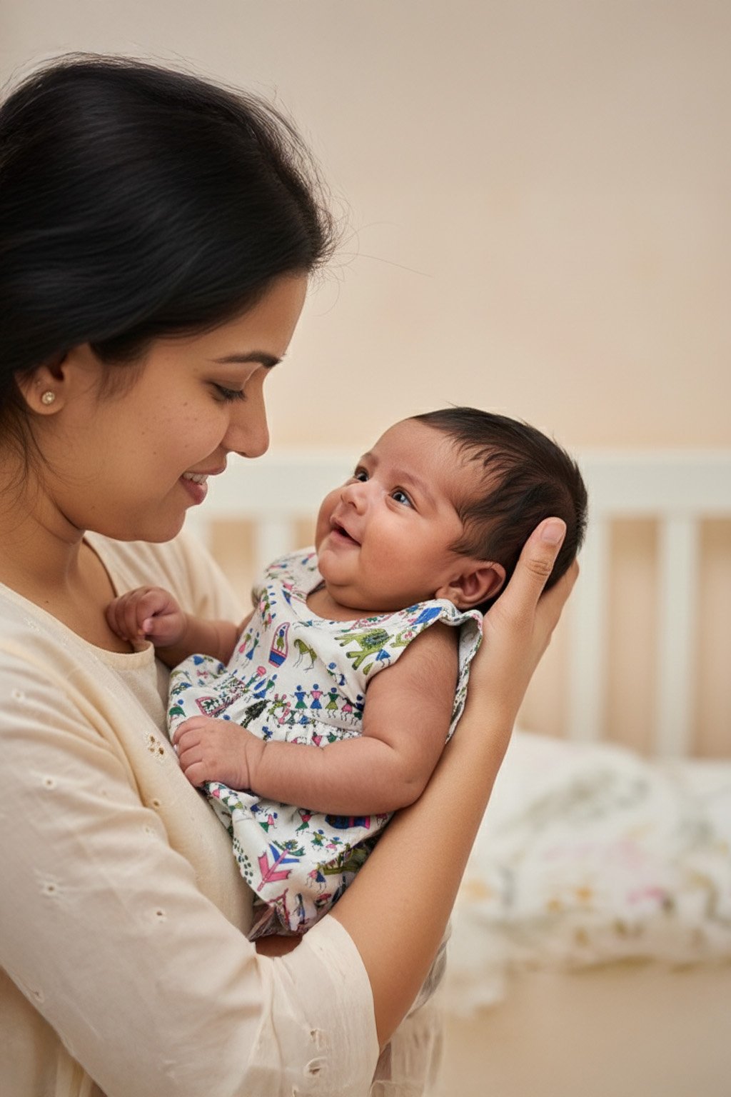 🐘 MIAAME BULOOA – Little Carnival Newborn Cotton Frock - Image 3