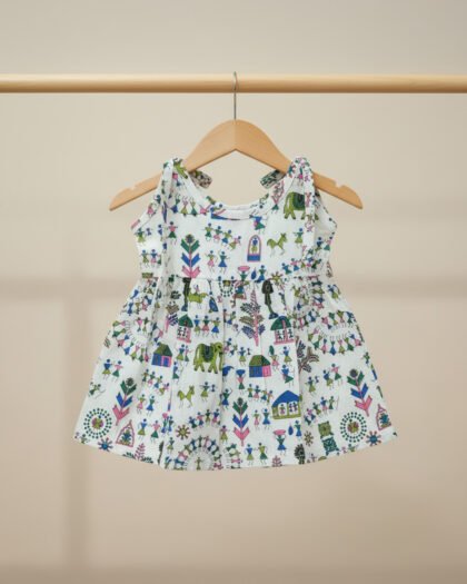 🐘 MIAAME BULOOA – Little Carnival Newborn Cotton Frock