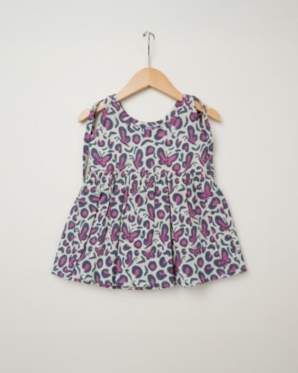 🦋 MIAAME BULOO – Butterfly Dreams Newborn Cotton Frock