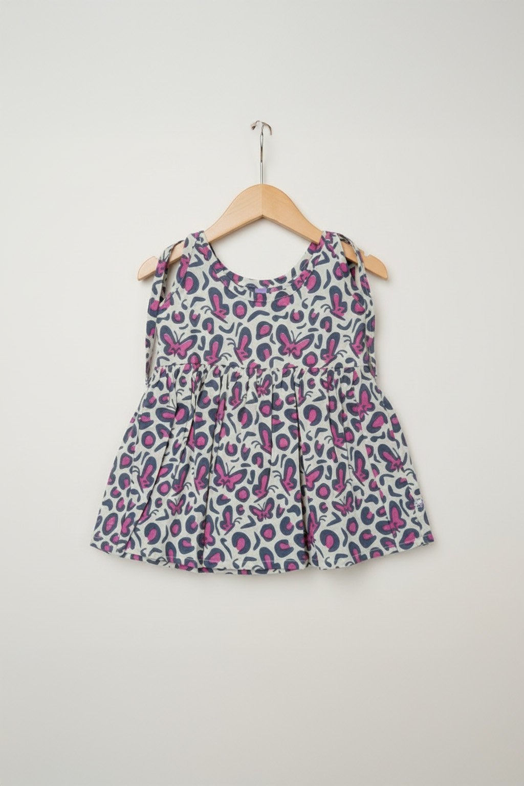 🦋 MIAAME BULOO – Butterfly Dreams Newborn Cotton Frock