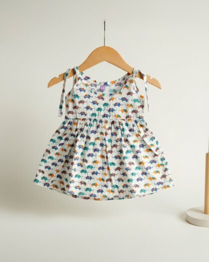 🌈 MIAAME BULOO – Colorful Pony Newborn Cotton Frock