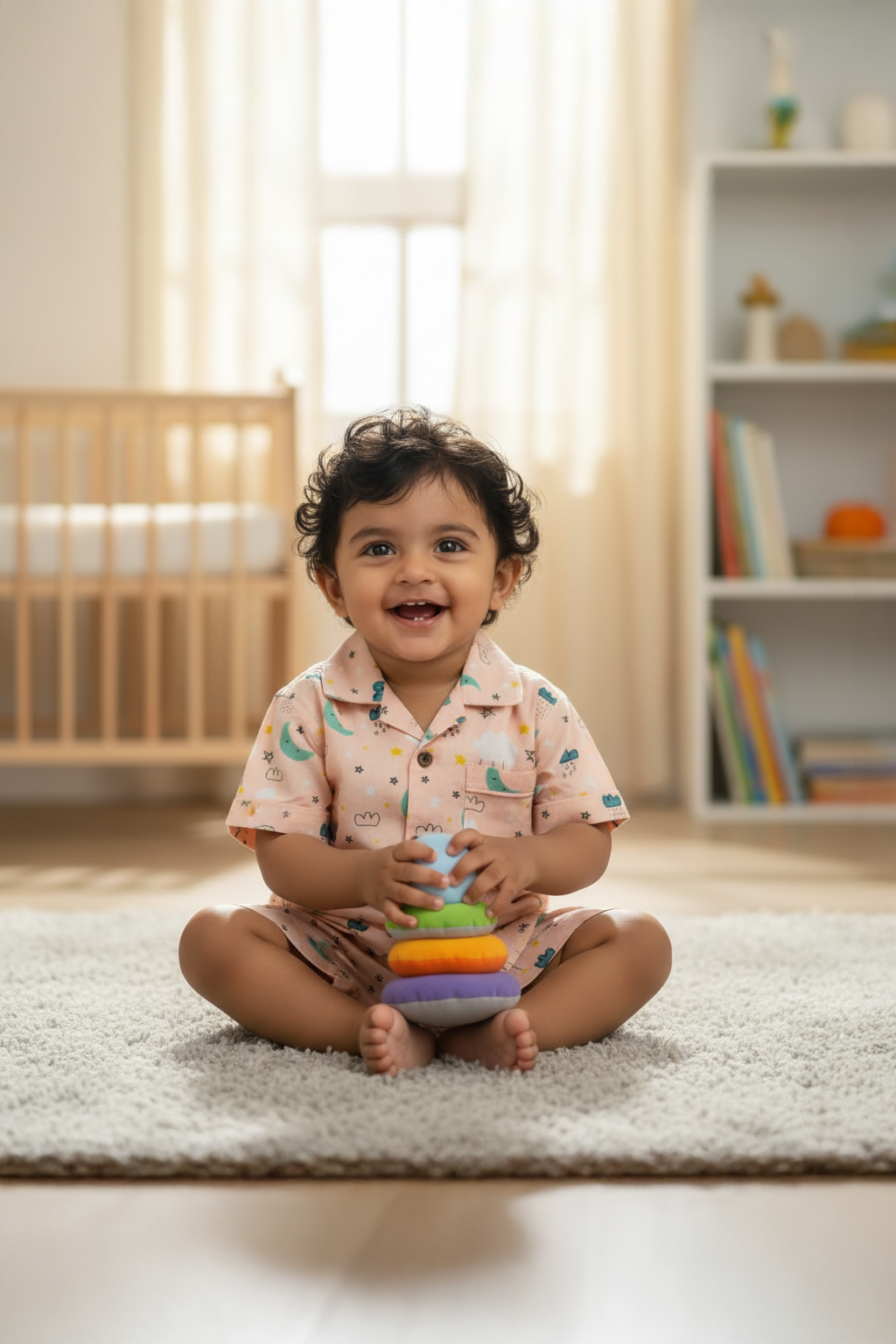 🌸 MIAAME BULOOA – Peach Playtime Co-ords - Image 2