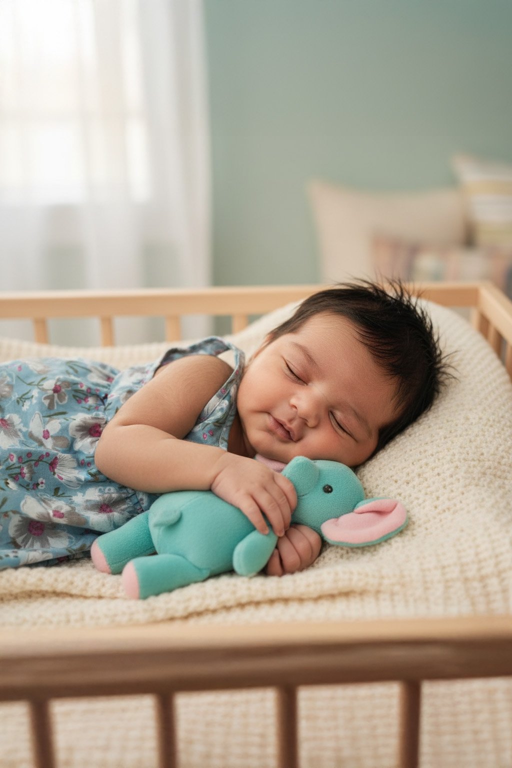 💎 MIAAME BULOO – Blue Meadow Newborn Cotton Frock - Image 2