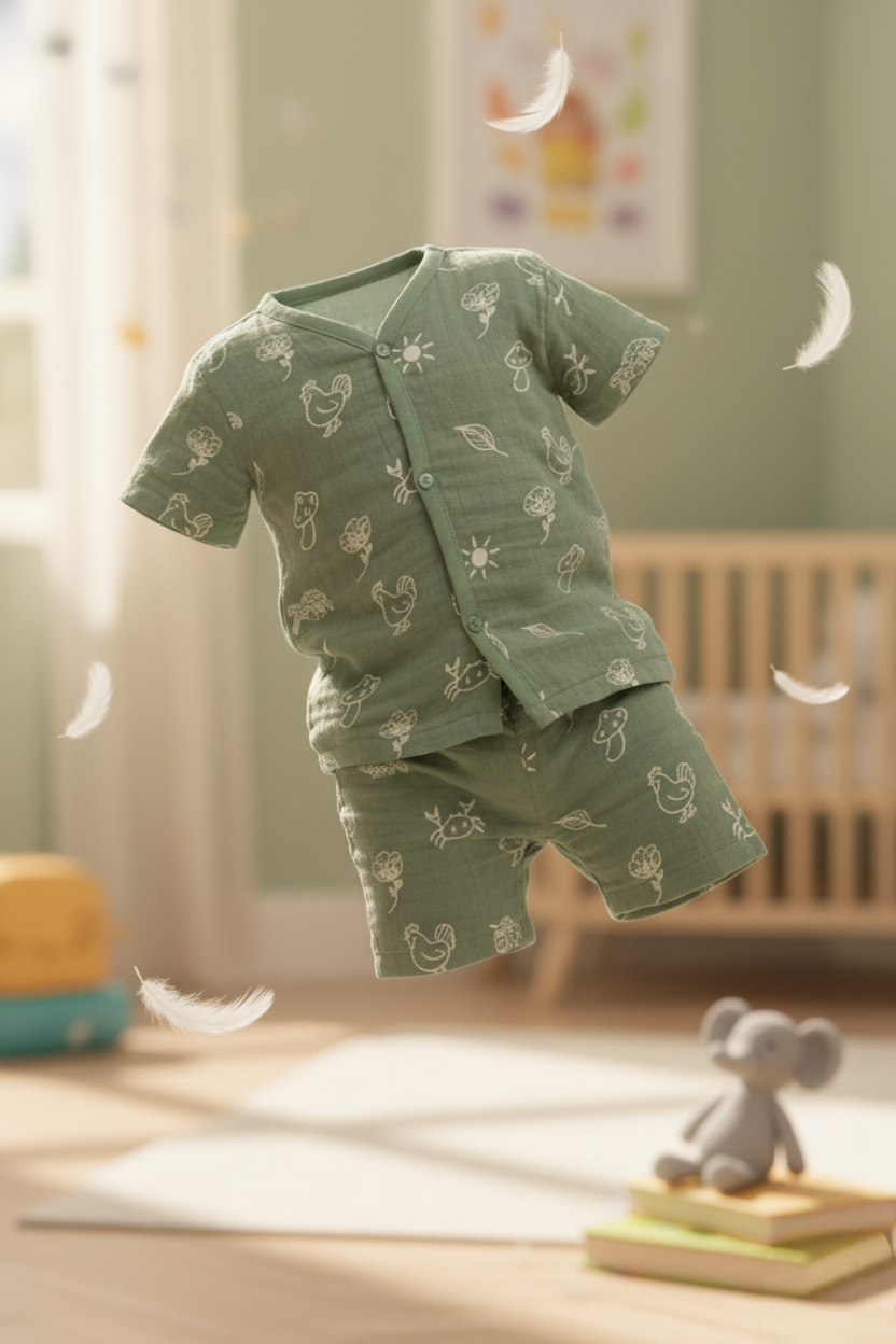 🌱 MIAAME BUBBLELU – Sage Blossom Co-ord Set - Image 2