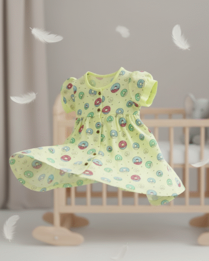 🍩 MIAAME BUBBLELU – Donut Twirl Baby Frock