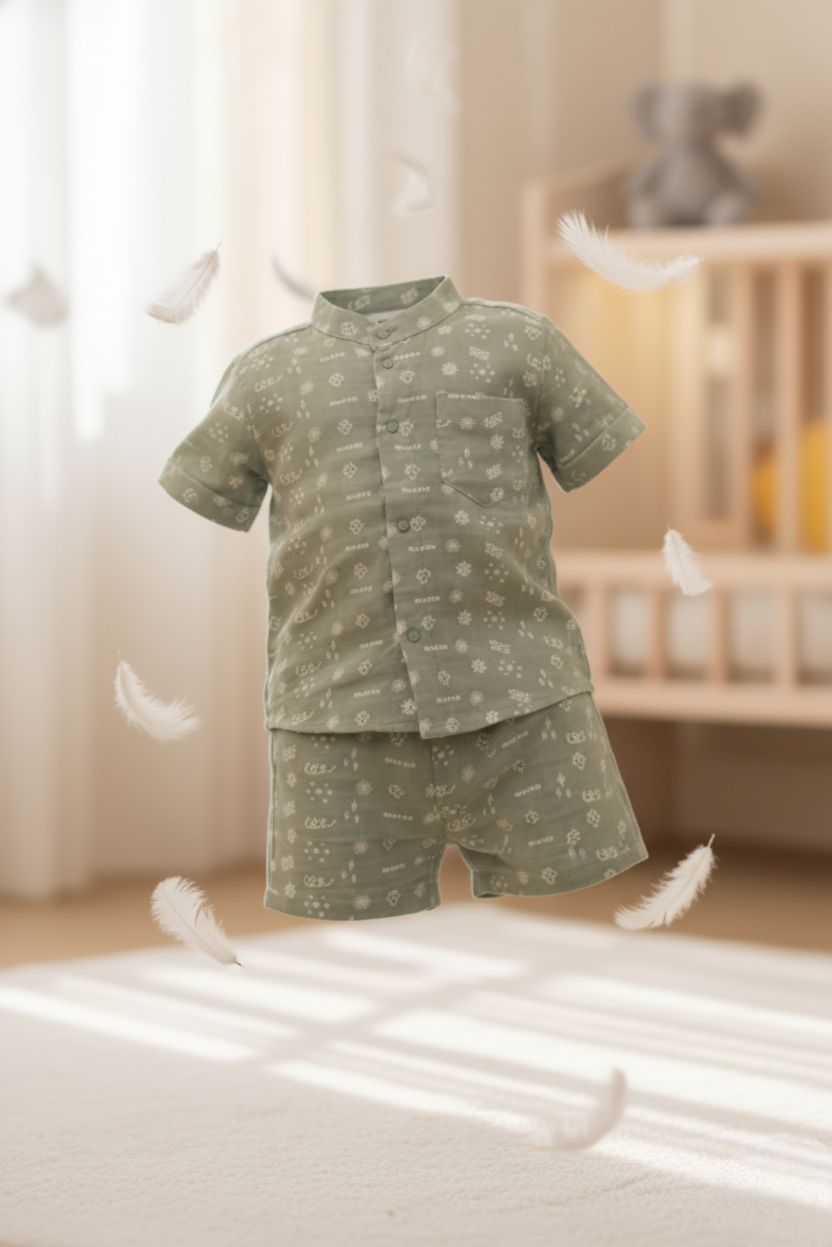 🍃 MIAAME BUBBLELU – Sage Mini Motifs Co-ord Set - Image 2