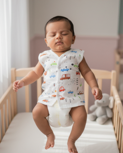 🚗 MIAAME BUBBLELU – Little Roadster Newborn V-Neck Cotton Jabla