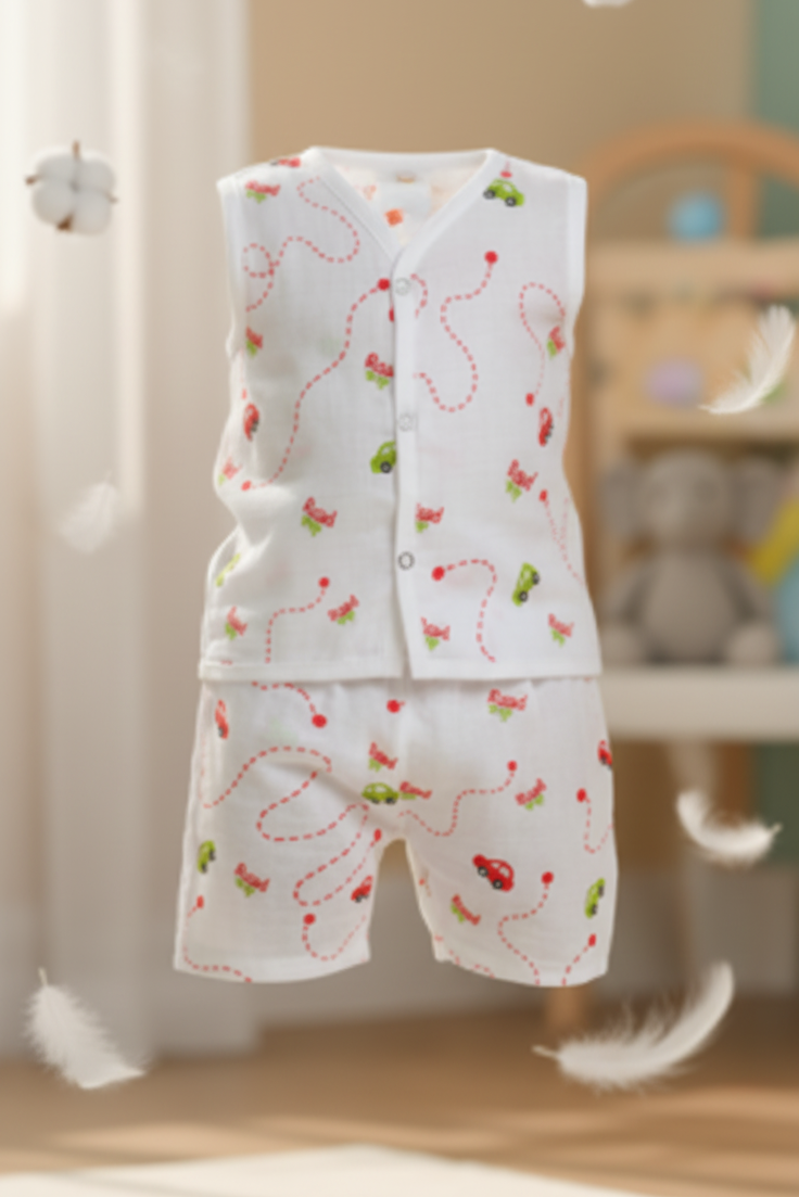 🚗 MIAAME BUBBLELU – Tiny Track Racer Sleeveless Set - Image 2