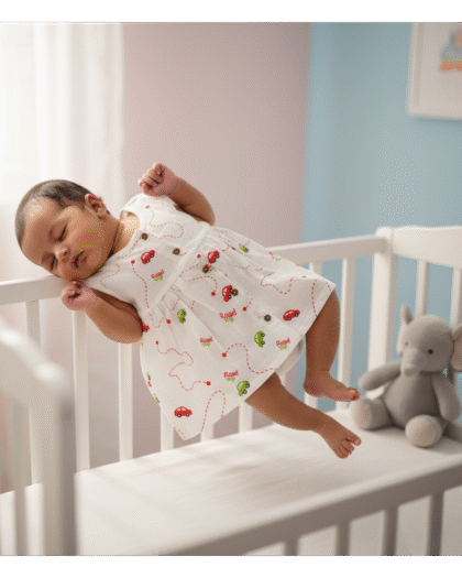 🌈 MIAAME BUBBLELU – Rainbow Sky Breeze Baby Frock