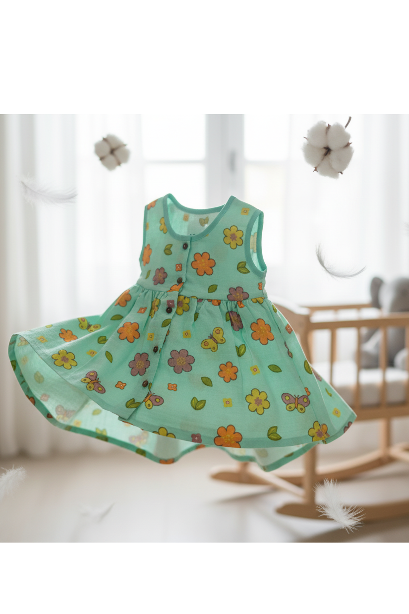 🌈 MIAAME BUBBLELU – Rainbow Sky Breeze Baby Frock - Image 2