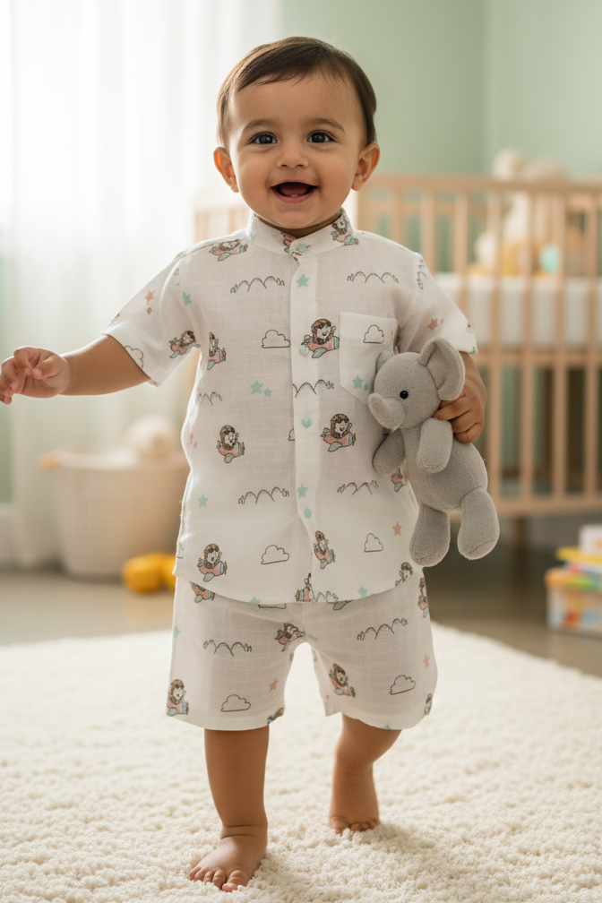 ☁️ MIAAME BUBBLELU – Cloud Dreams Muslin Co-Ord Set