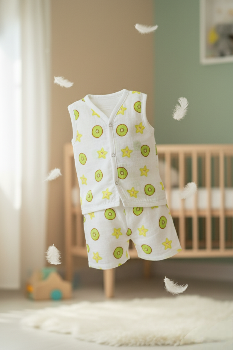 🥝MIAAME BUBBLELU – Kiwi Pop Sleeveless Co-ord Set - Image 2