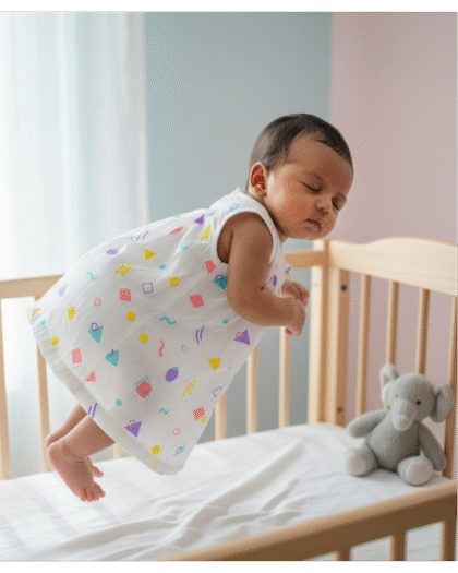 🔷 MIAAME BUBBLELU – Geometric Joy Sleeveless Frock