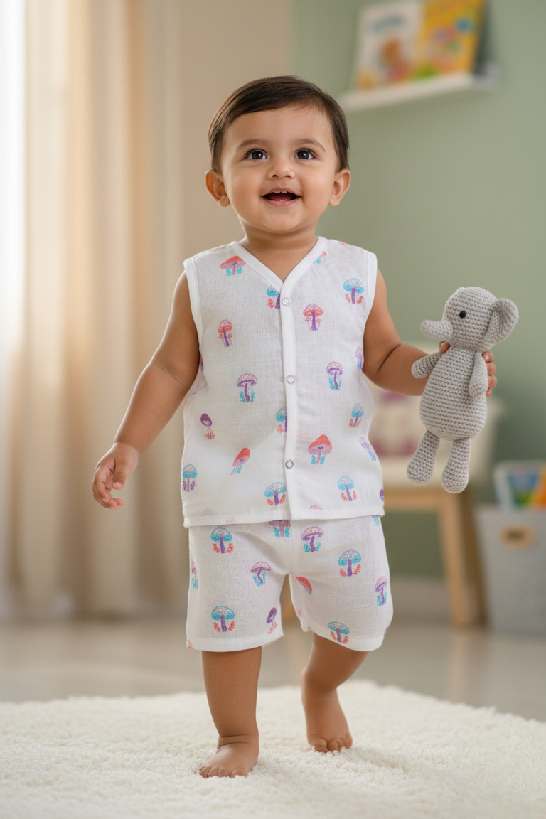 🍄MIAAME BUBBLELU – Pastel Mushroom Meadow Co-ord Set