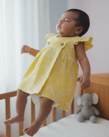 🌼 MIAAME BUBBLELU – Sun Blossom Baby Frock