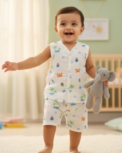 🦀MIAAME BUBBLELU – Beach Day Crab & Coconut Co-ord Set