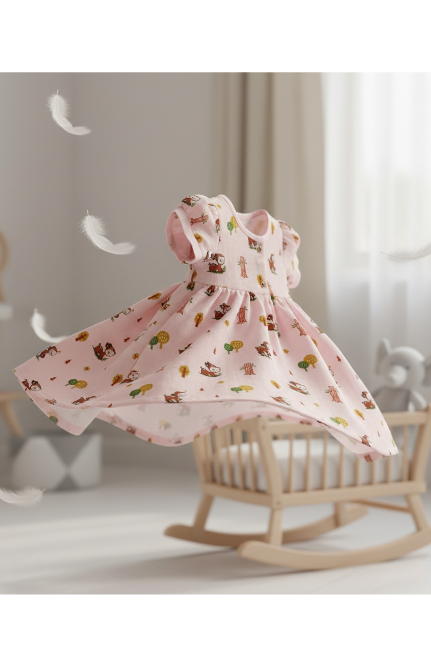 🌸 MIAAME BUBBLELU – Blossom Meadow Baby Frock - Image 2
