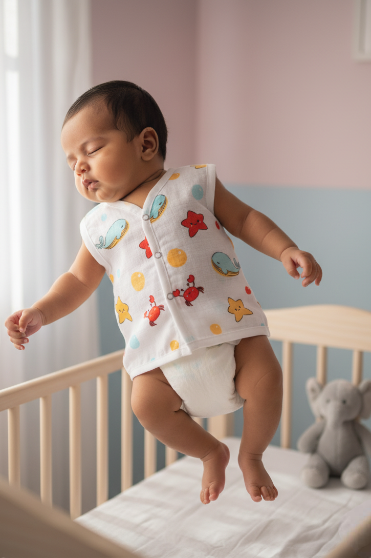 🐳 MIAAME BUBBLELU – Ocean Friends Newborn Cotton Jabla