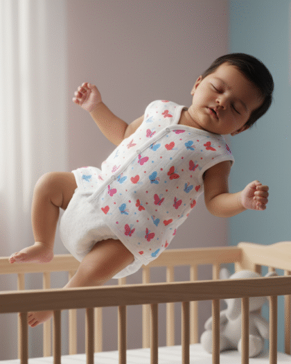 🦋 MIAAME BUBBLELU – Butterfly Pop Newborn Cotton Jabla