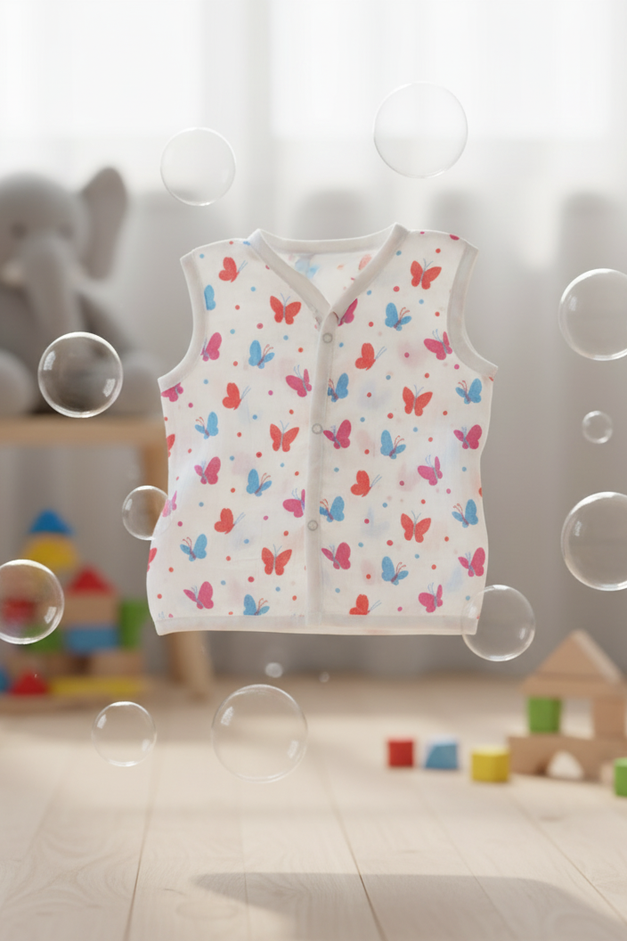 🦋 MIAAME BUBBLELU – Butterfly Pop Newborn Cotton Jabla - Image 2