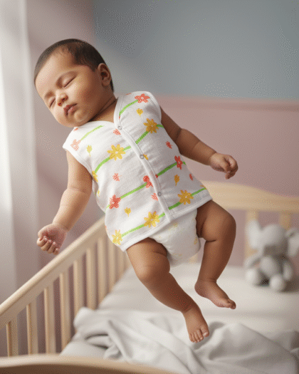 🌼 MIAAME BUBBLELU – Garden Flowers Newborn Cotton Jabla