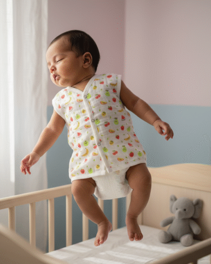 🍓 MIAAME BUBBLELU – Fruity Giggles Newborn Cotton Jabla