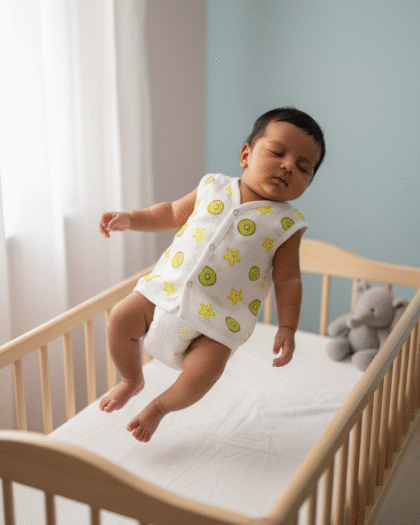 🍋 MIAAME BUBBLELU – Kiwi Star Newborn Cotton Jabla