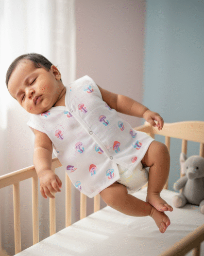 🍄 MIAAME BUBBLELU – Mushroom Mist Newborn Cotton Jabla