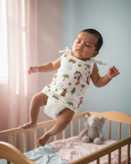 🚜 MIAAME BUBBLELU – Little Tractor Newborn Cotton Jabla