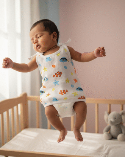 🐠 MIAAME BUBBLELU – Ocean Friends Newborn Cotton Jabla