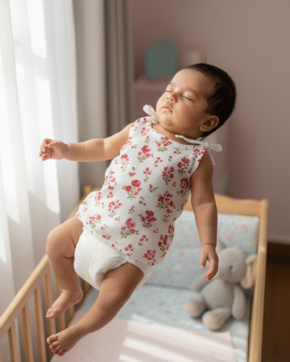 🌸 MIAAME BUBBLELU – Rose Garden Bloom Newborn Cotton Jabla