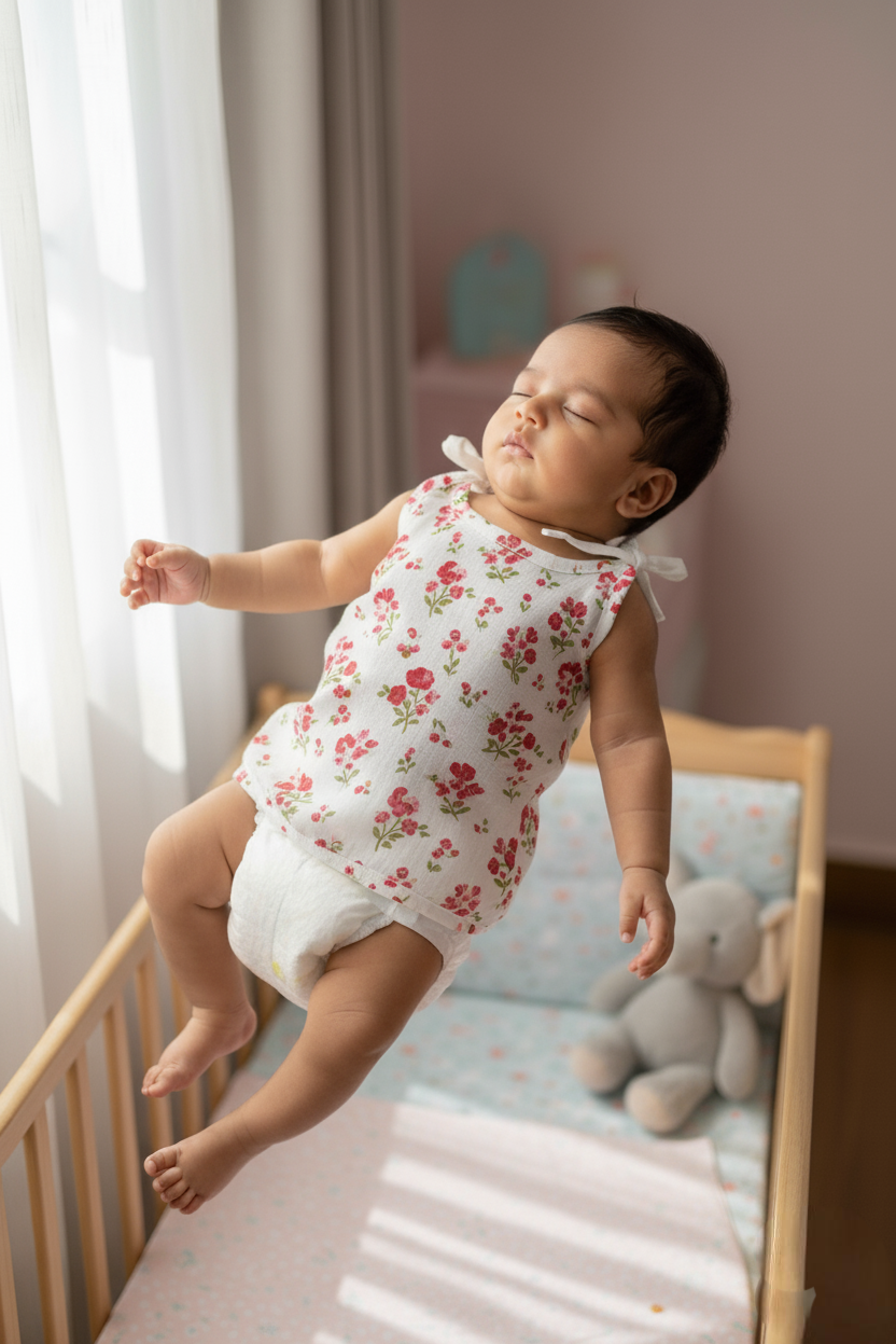 🌸 MIAAME BUBBLELU – Rose Garden Bloom Newborn Cotton Jabla