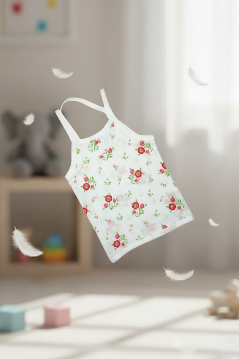 🌸 MIAAME BUBBLELU – Rose Garden Bloom Newborn Cotton Jabla - Image 2