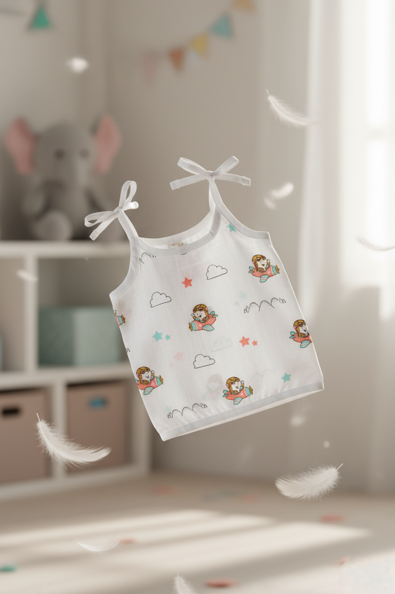 ✈️ MIAAME BUBBLELU – Sky Flyer Dreams Newborn Cotton Jabla - Image 2
