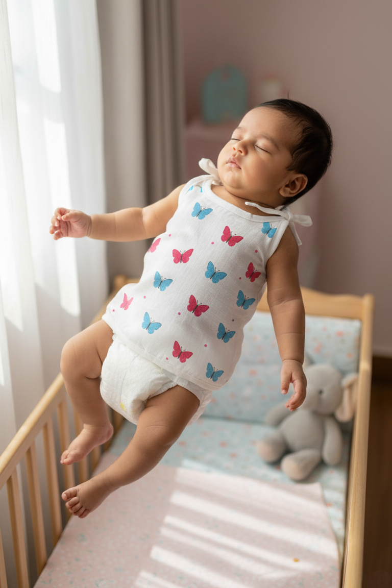 🦋 MIAAME BUBBLELU – Colofull Butterfly Newborn Cotton Jabla