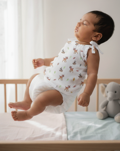 🦌 MIAAME BUBBLELU – Deers Explore Newborn Cotton Jabla