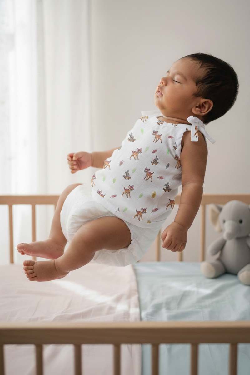 🦌 MIAAME BUBBLELU – Deers Explore Newborn Cotton Jabla