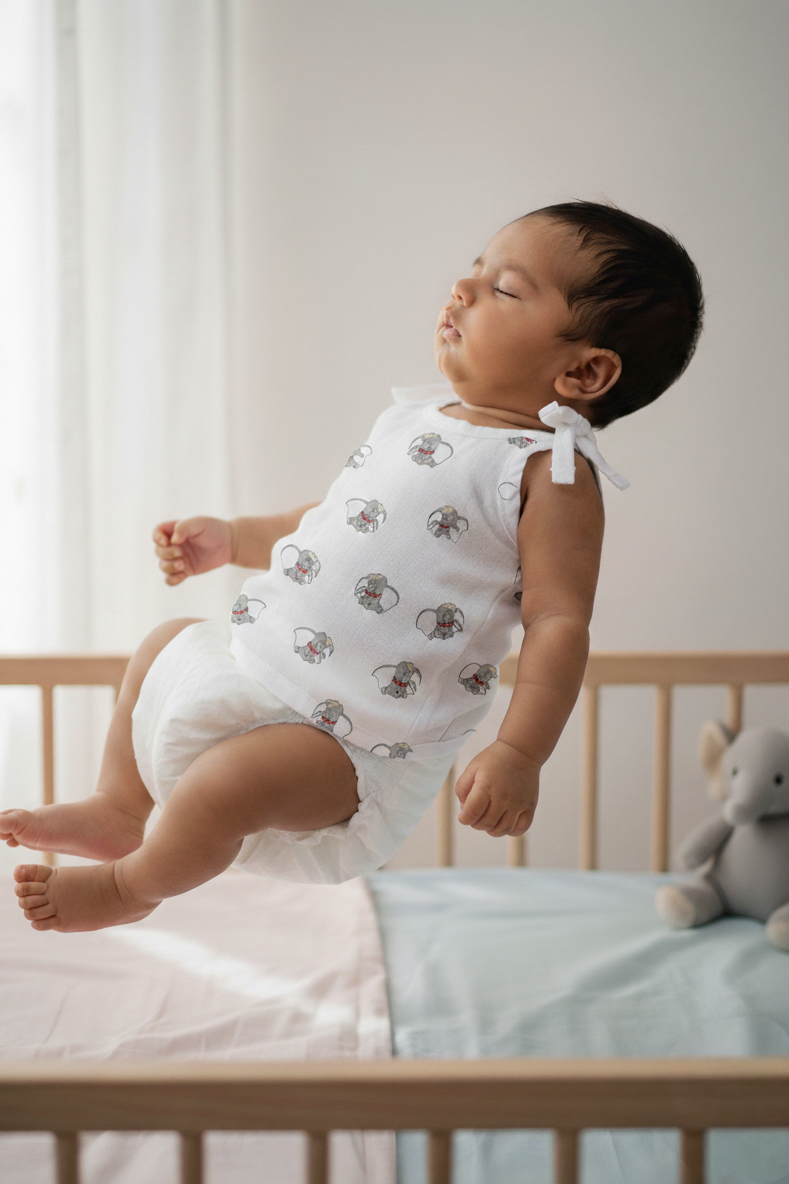 🐘 MIAAME BUBBLELU – Little Jumbo Newborn Cotton Jabla