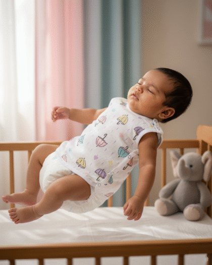 ☔ MIAAME BUBBLELU – Rainbow Umbrella Newborn Cotton Jabla