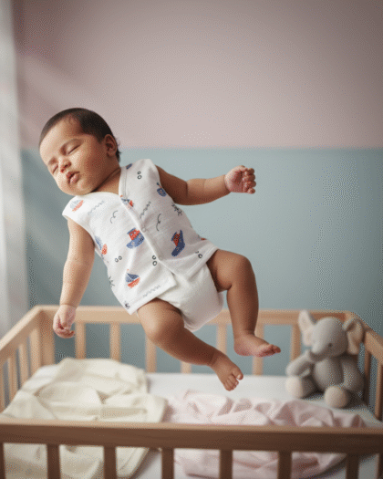 🚤 MIAAME BUBBLELU – Sailor Breeze Newborn V-Neck Cotton Jabla