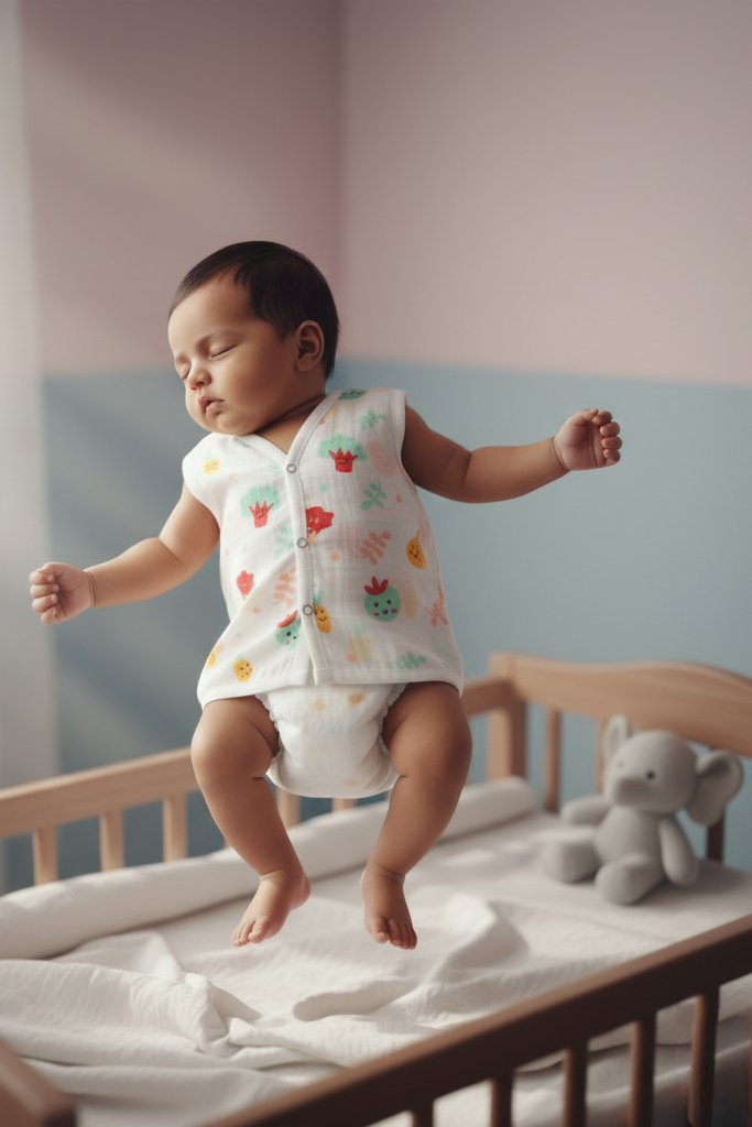 🥕 MIAAME BUBBLELU – Veggie Smiles Newborn V-Neck Cotton Jabla
