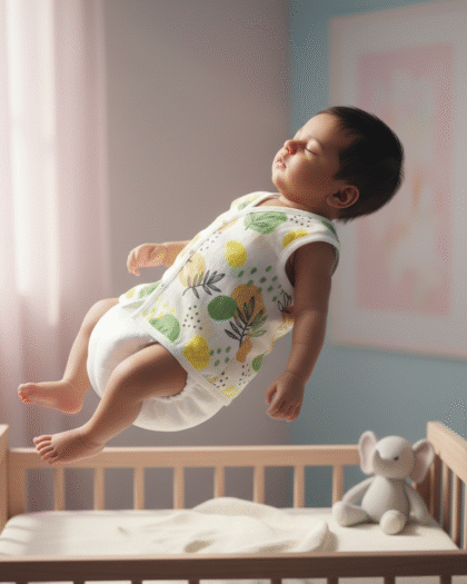 🍋 MIAAME BUBBLELU – Lemon Meadow Newborn V-Neck Cotton Jabla