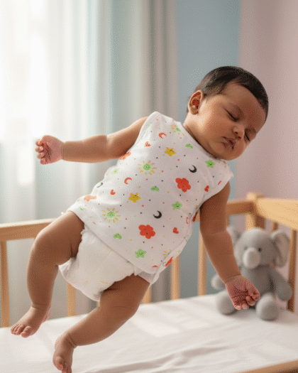 🌼 MIAAME BUBBLELU – Happy Garden Newborn Cotton Jabla