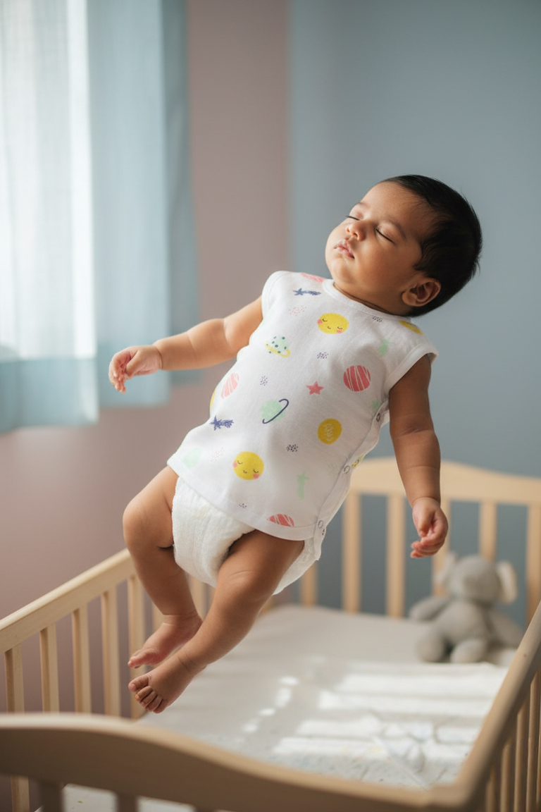🪐 MIAAME BUBBLELU – Little Galaxy Wonder Newborn Cotton Jabla